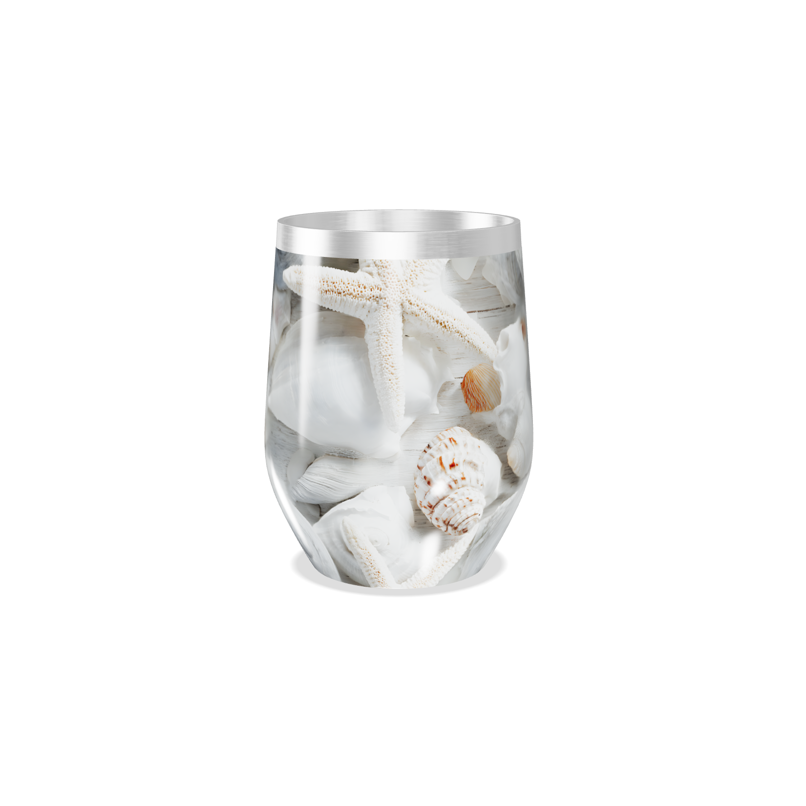 Copo Térmico Slim - Estampa Marinha Conchas