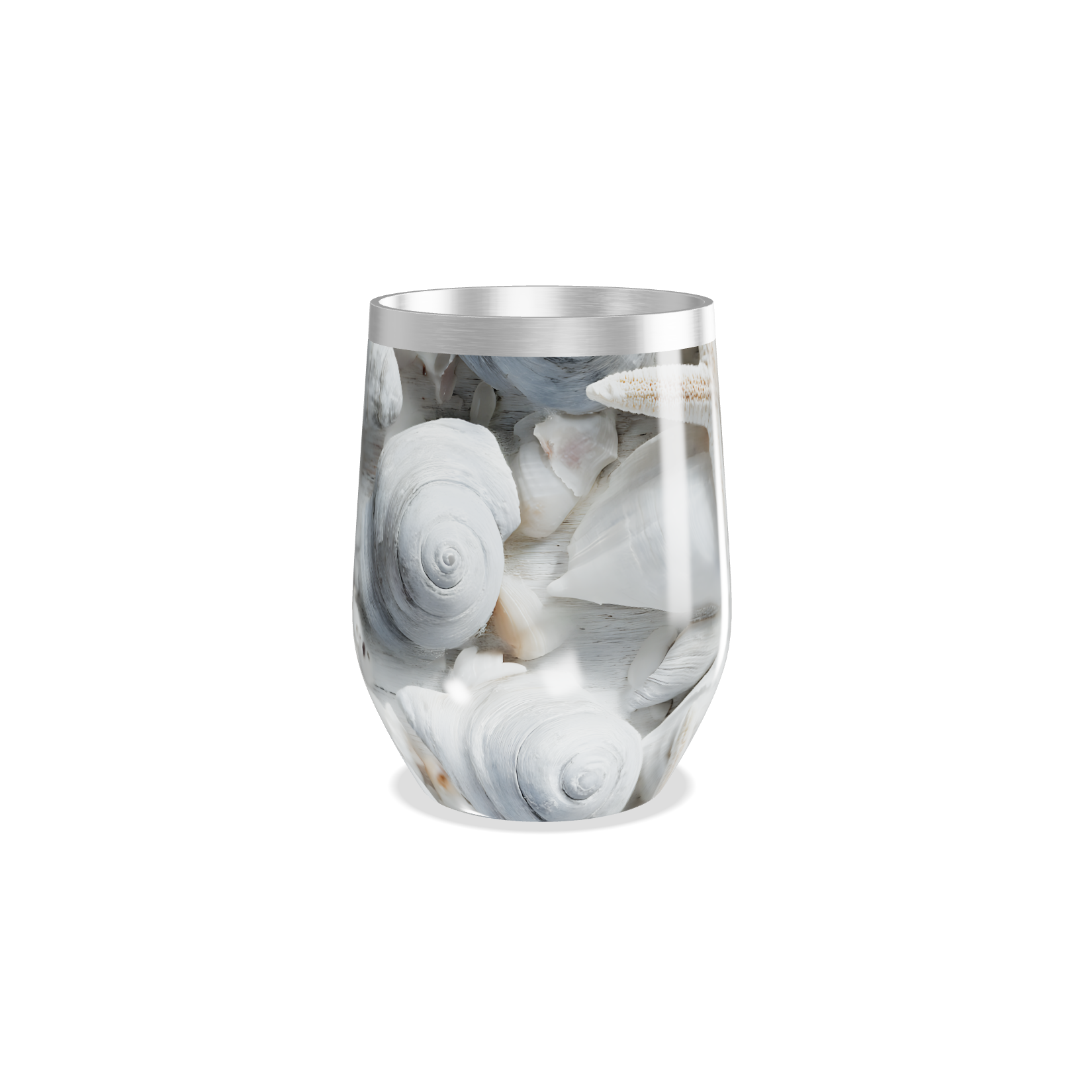 Copo Térmico Slim - Estampa Marinha Conchas