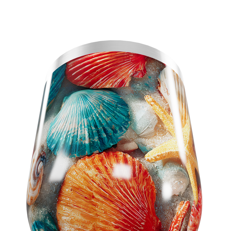 Copo Térmico Slim - Estampa Conchas Coloridas