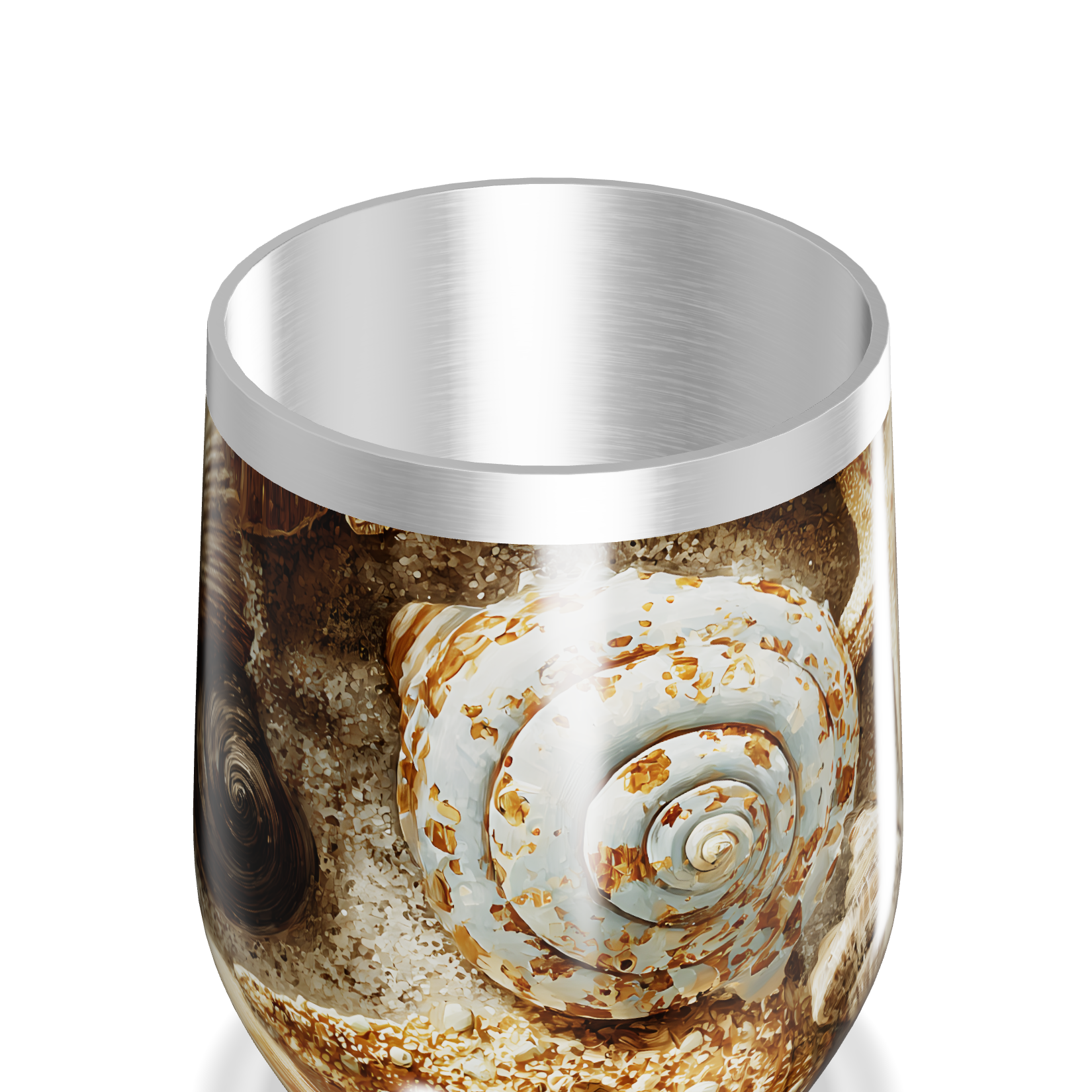 Copo Térmico Slim - Estampa Praia Conchas