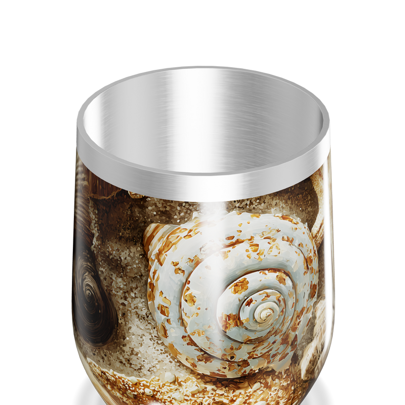 Copo Térmico Slim - Estampa Praia Conchas