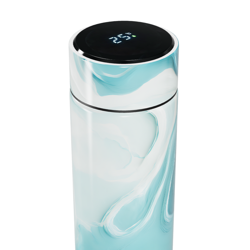 Garrafa Térmica Touch - Azul Mármore Digital