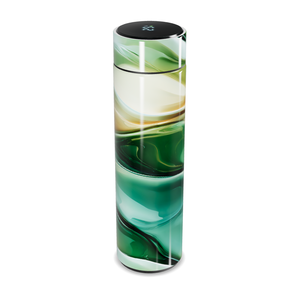 Garrafa Térmica Touch Verde - Design Marmorizado