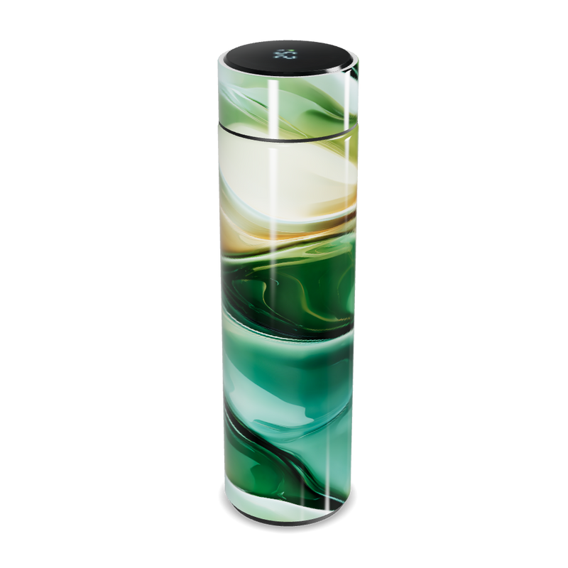 Garrafa Térmica Touch Verde - Design Marmorizado