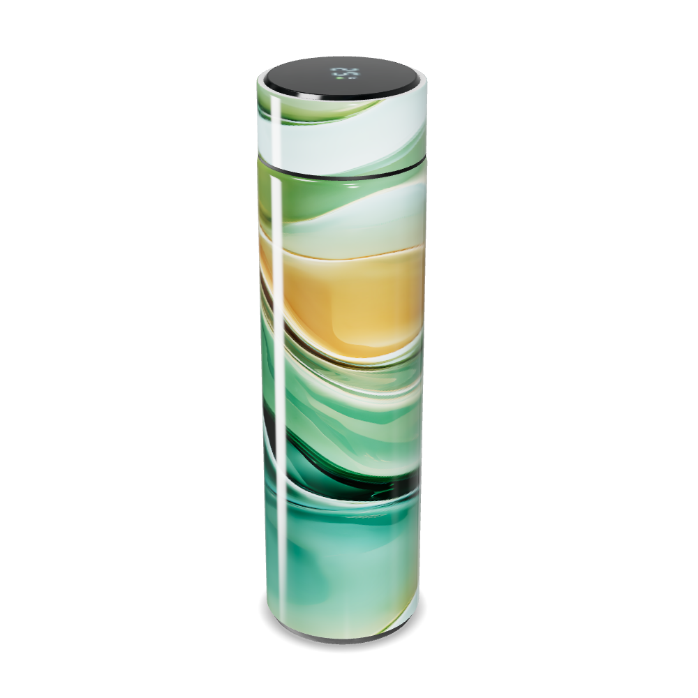 Garrafa Térmica Touch Verde - Design Marmorizado