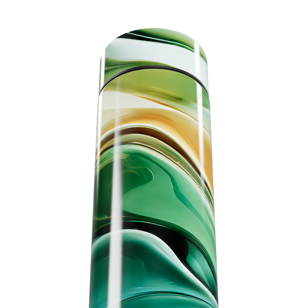 Garrafa Térmica Touch Verde - Design Marmorizado