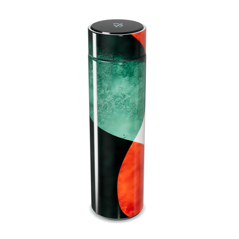 Garrafa Térmica Touch - Verde e Laranja Moderna