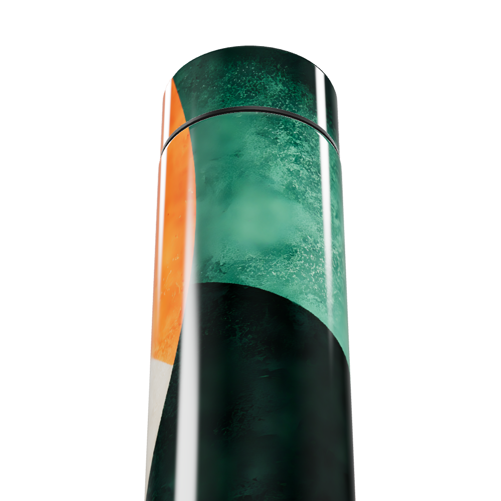 Garrafa Térmica Touch - Verde e Laranja Moderna