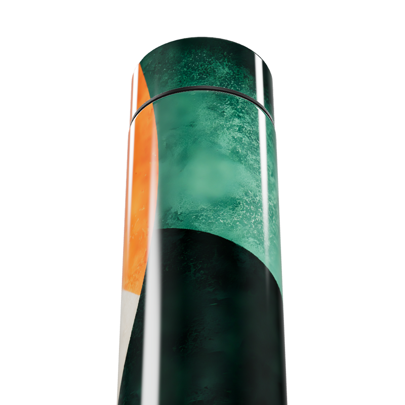 Garrafa Térmica Touch - Verde e Laranja Moderna