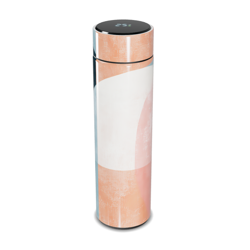 Garrafa Térmica Touch - Estampa Abstrata Salmão