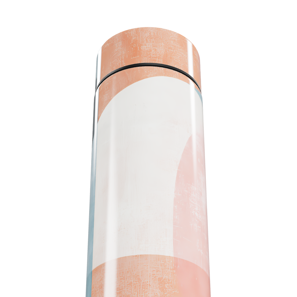 Garrafa Térmica Touch - Estampa Abstrata Salmão