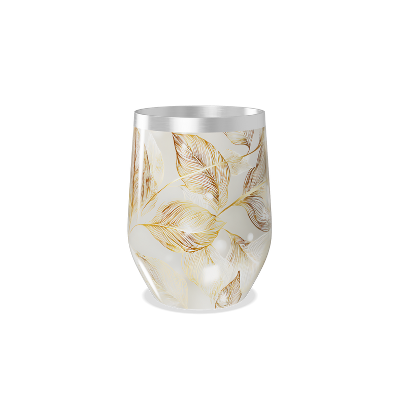Copo Térmico Slim - Folhas Douradas Aço Inox