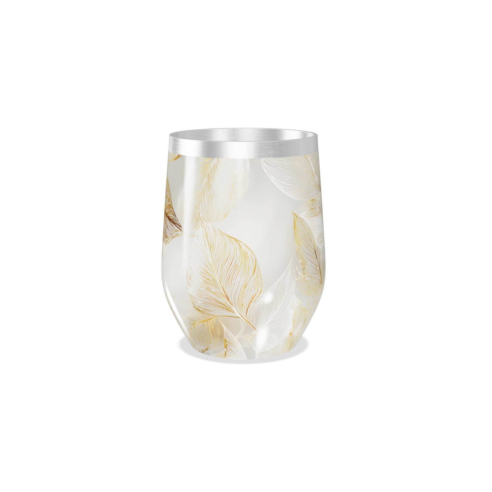 Copo Térmico Slim - Folhas Douradas Aço Inox