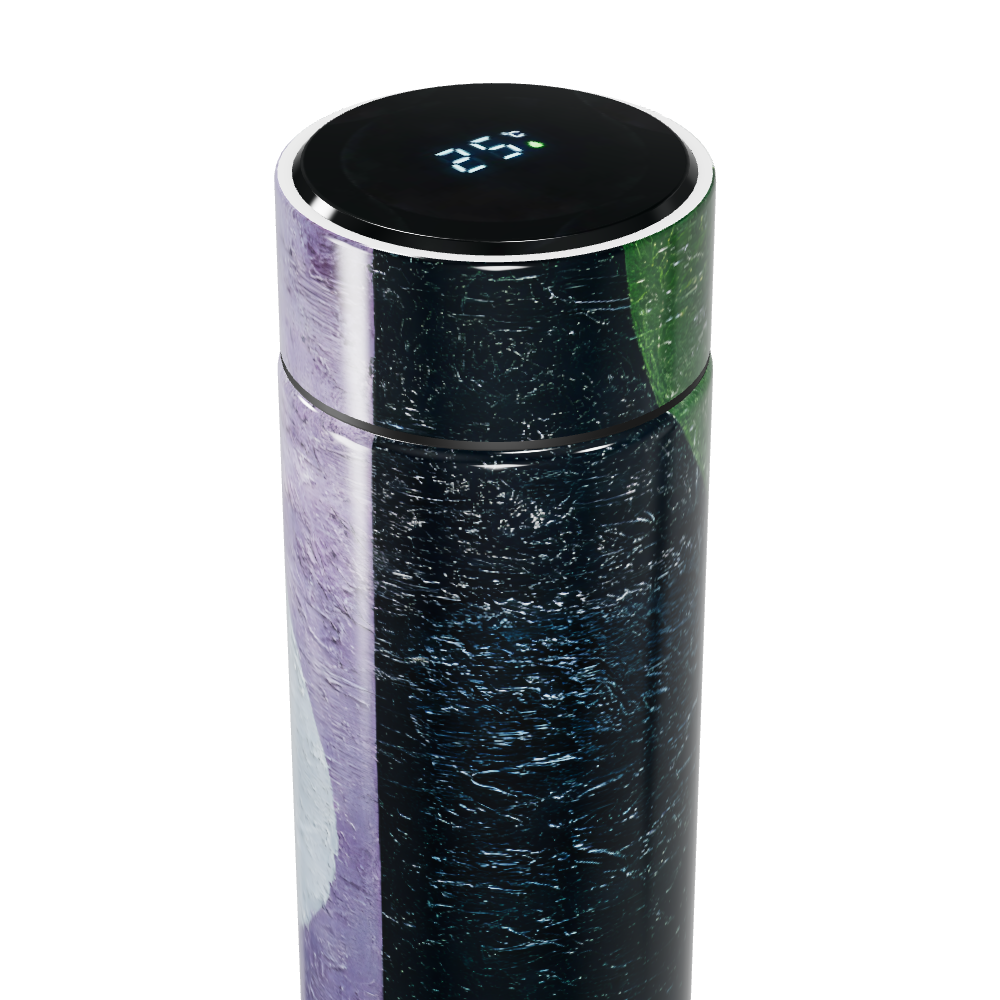 Garrafa Térmica Touch - Preto e Verde Marmorizado