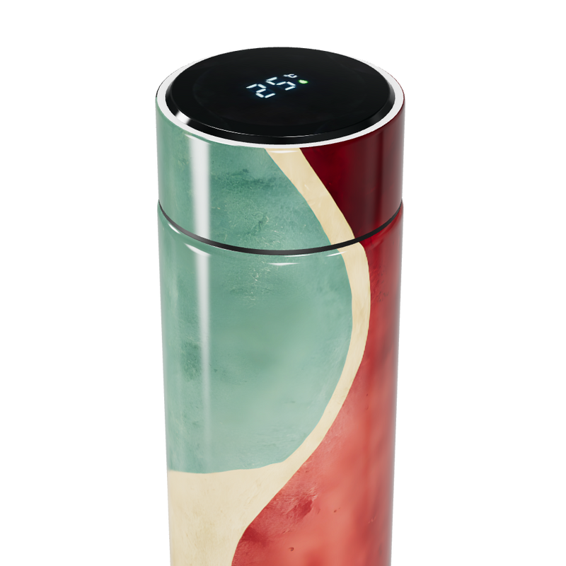 Garrafa Térmica Touch - Design Abstrato Colorido
