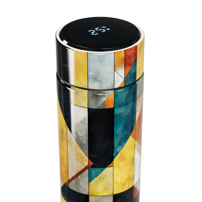 Garrafa Térmica Touch - Estampa Geométrica Colorida