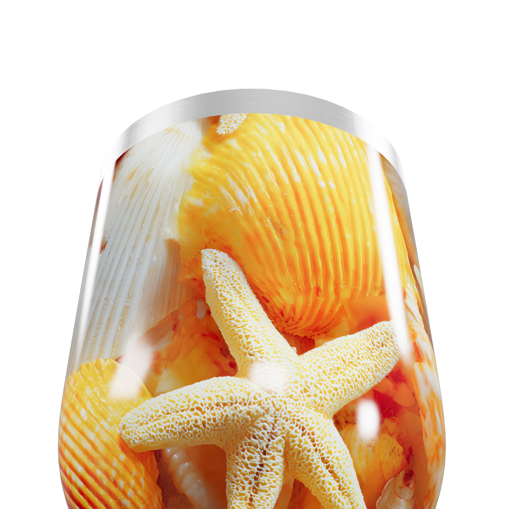 Copo Térmico Slim - Conchas e Estrelas do Mar