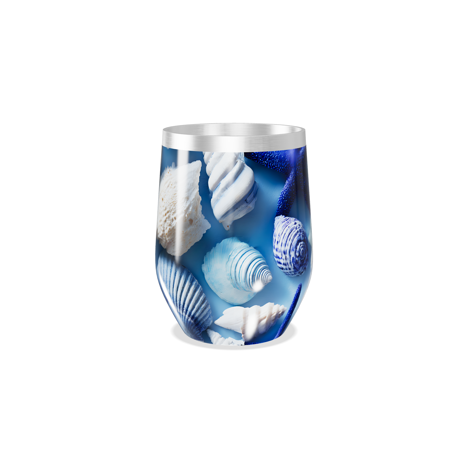 Copo Térmico Slim - Estampa Conchas Azul