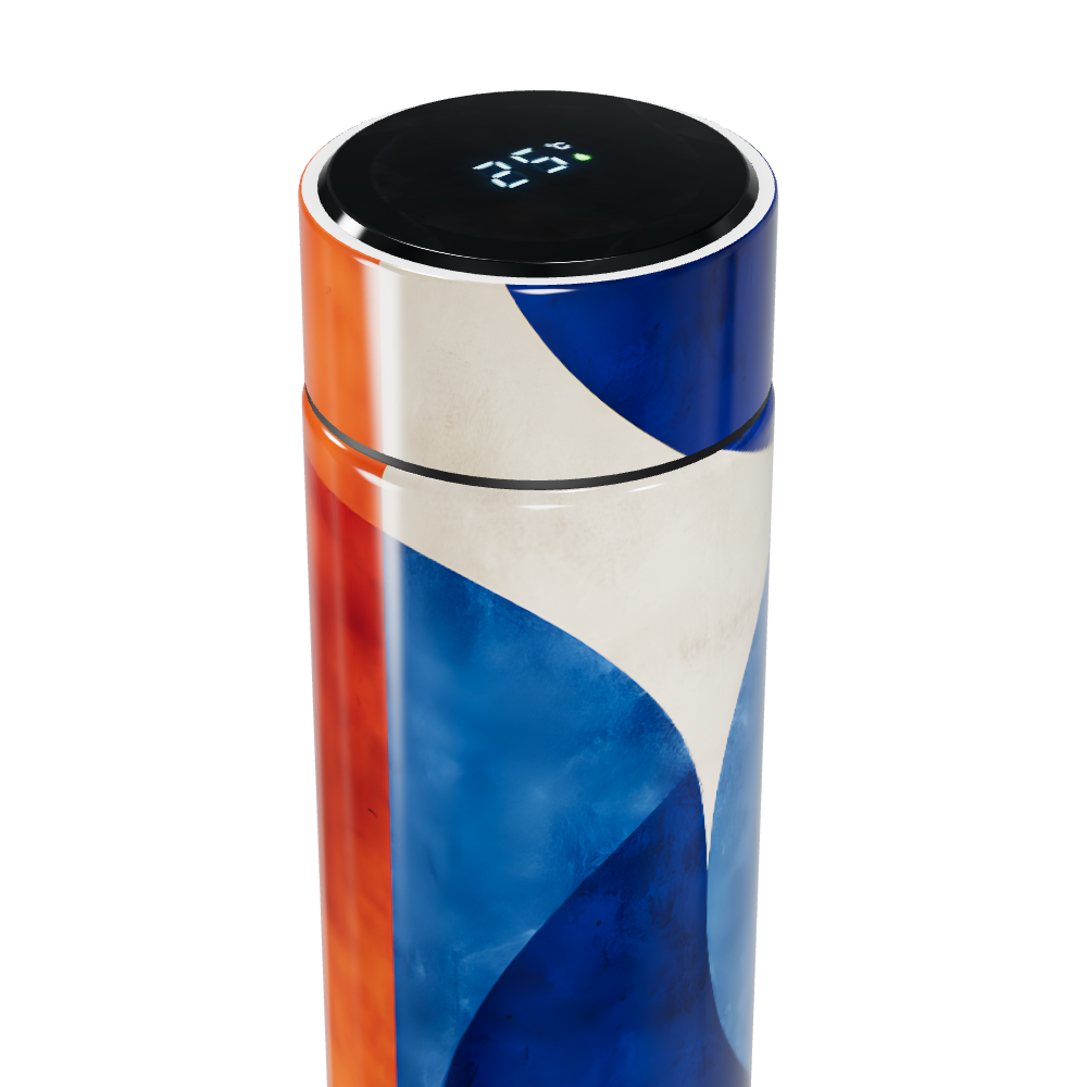 Garrafa Térmica Touch Azul Estampada