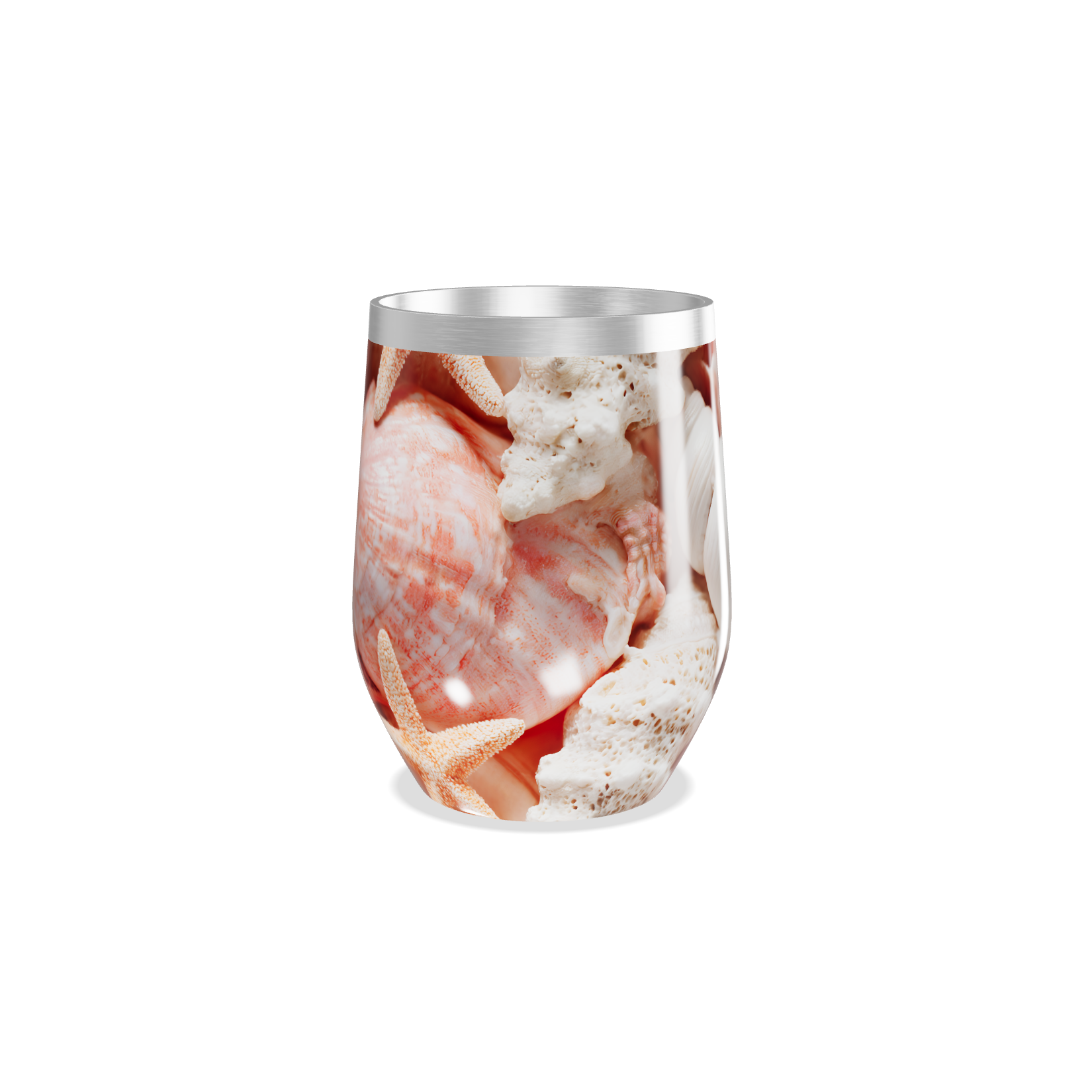 Copo Térmico Slim - Marinho com Conchas