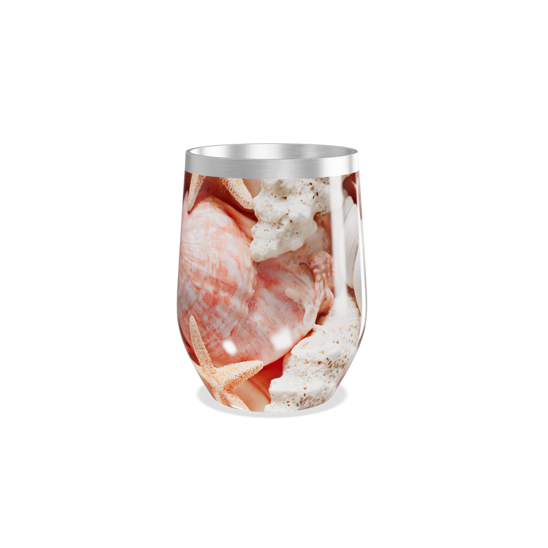 Copo Térmico Slim - Marinho com Conchas