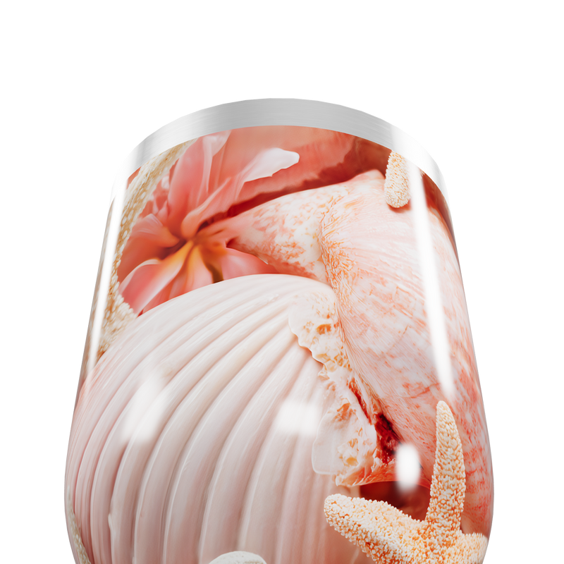 Copo Térmico Slim - Marinho com Conchas