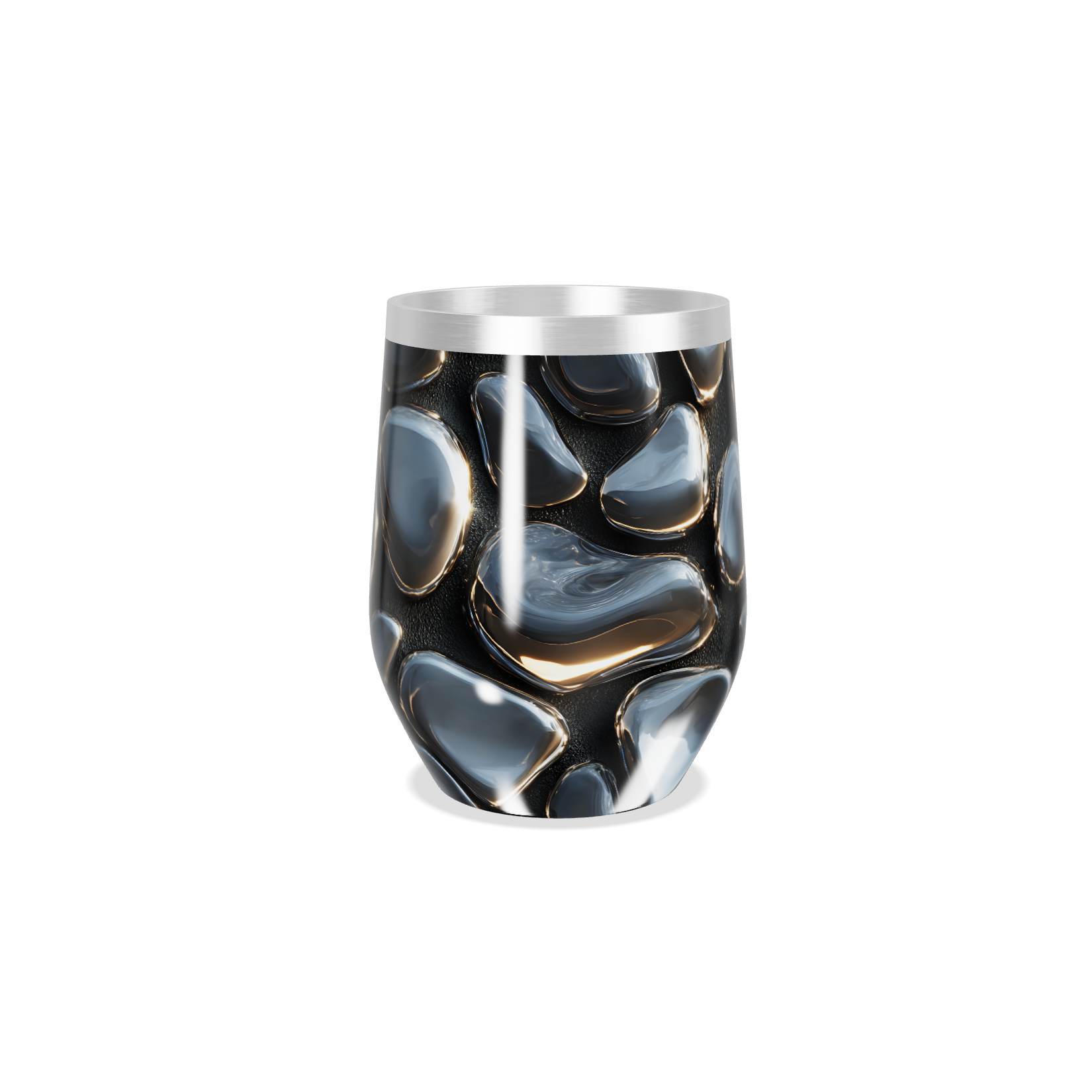 Copo Térmico Slim - Design Metálico Preto