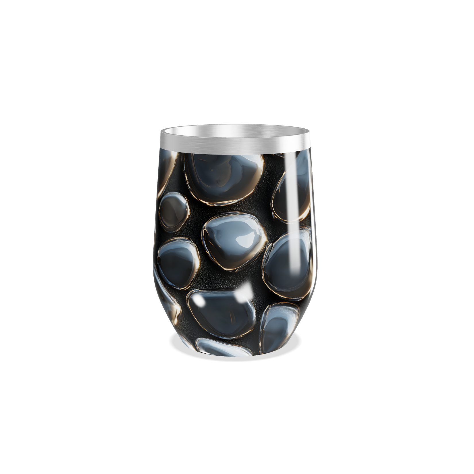 Copo Térmico Slim - Design Metálico Preto