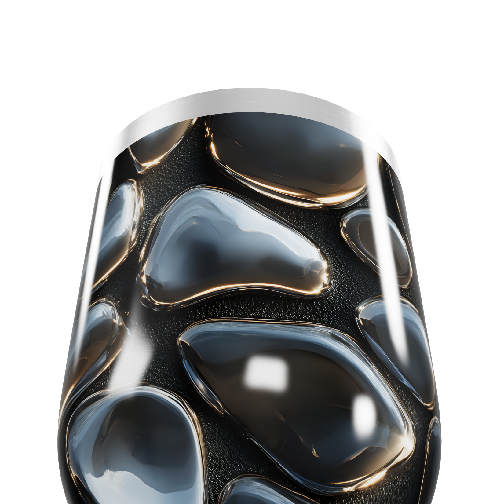 Copo Térmico Slim - Design Metálico Preto