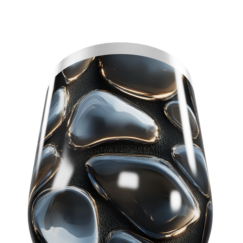 Copo Térmico Slim - Design Metálico Preto