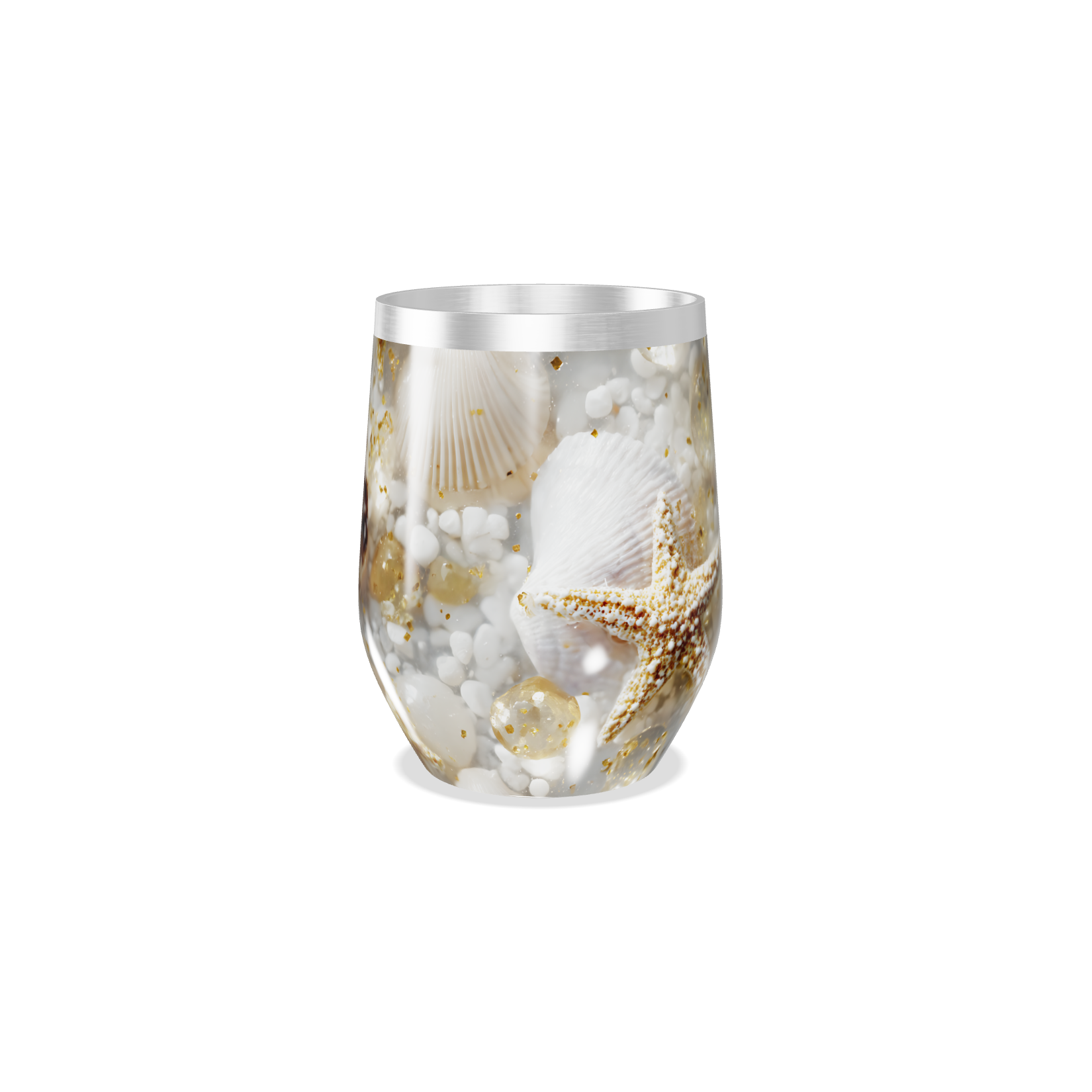 Copo Térmico Slim - Transparente com Estrela-do-mar