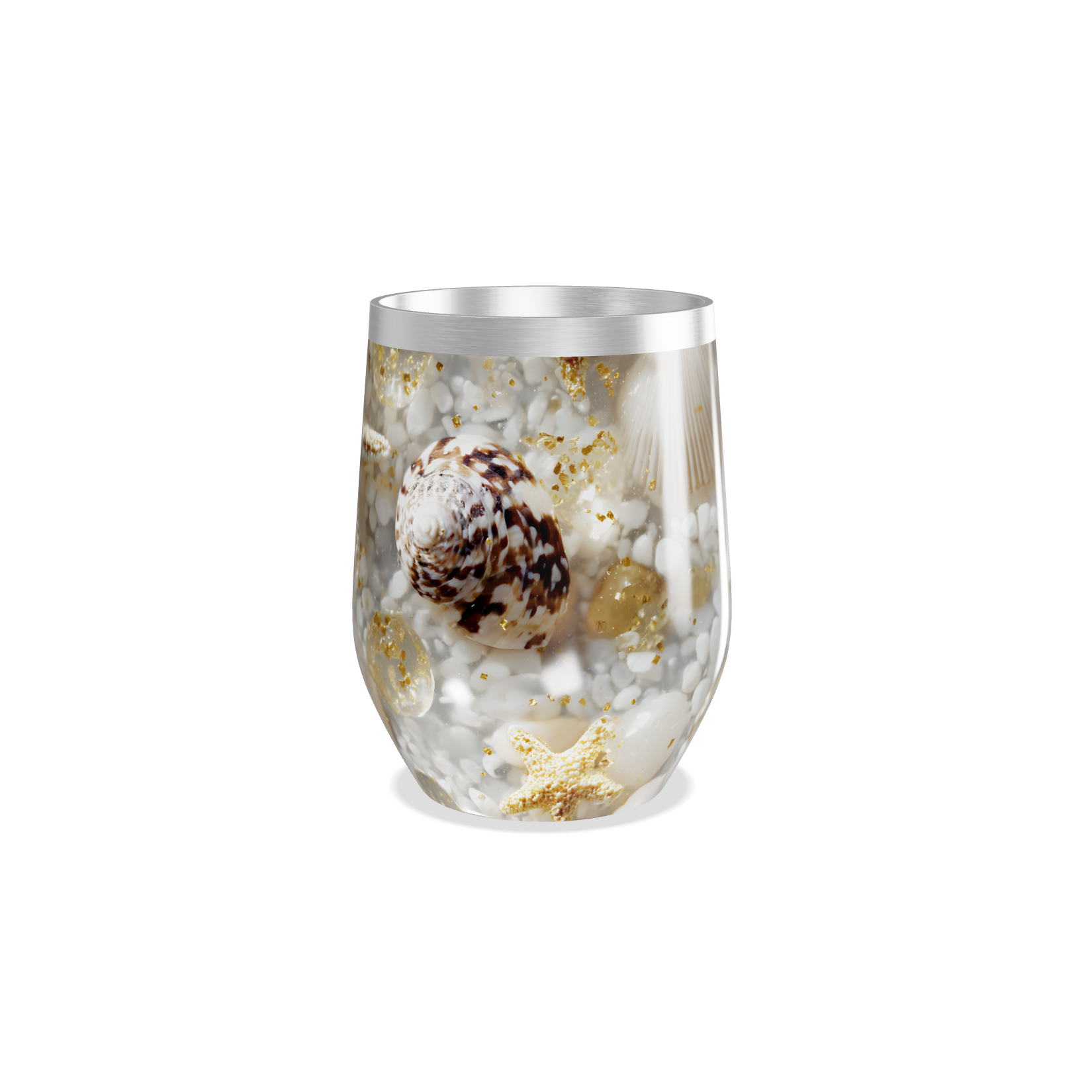 Copo Térmico Slim - Transparente com Estrela-do-mar