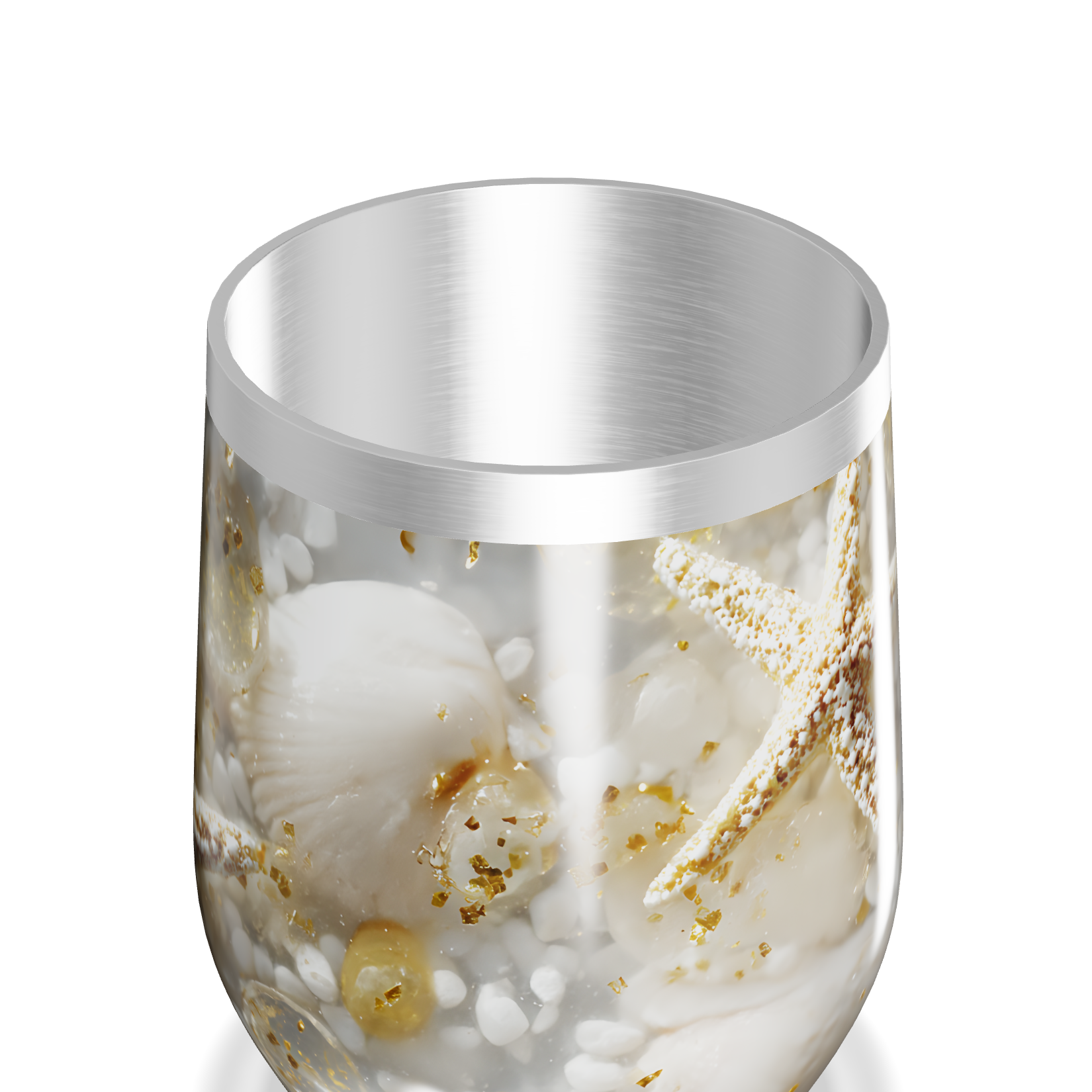 Copo Térmico Slim - Transparente com Estrela-do-mar