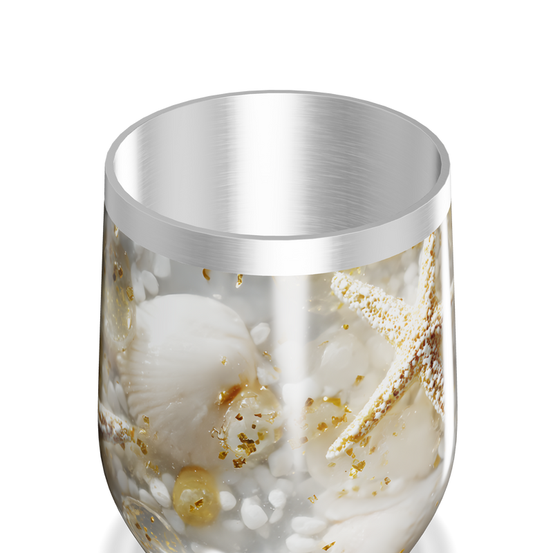 Copo Térmico Slim - Transparente com Estrela-do-mar