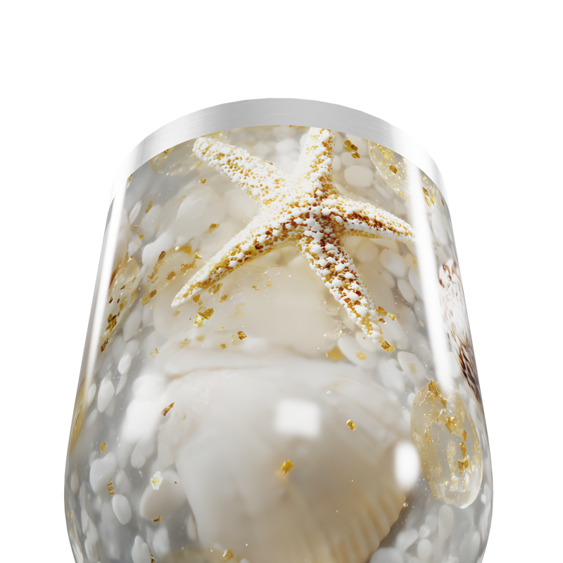 Copo Térmico Slim - Transparente com Estrela-do-mar