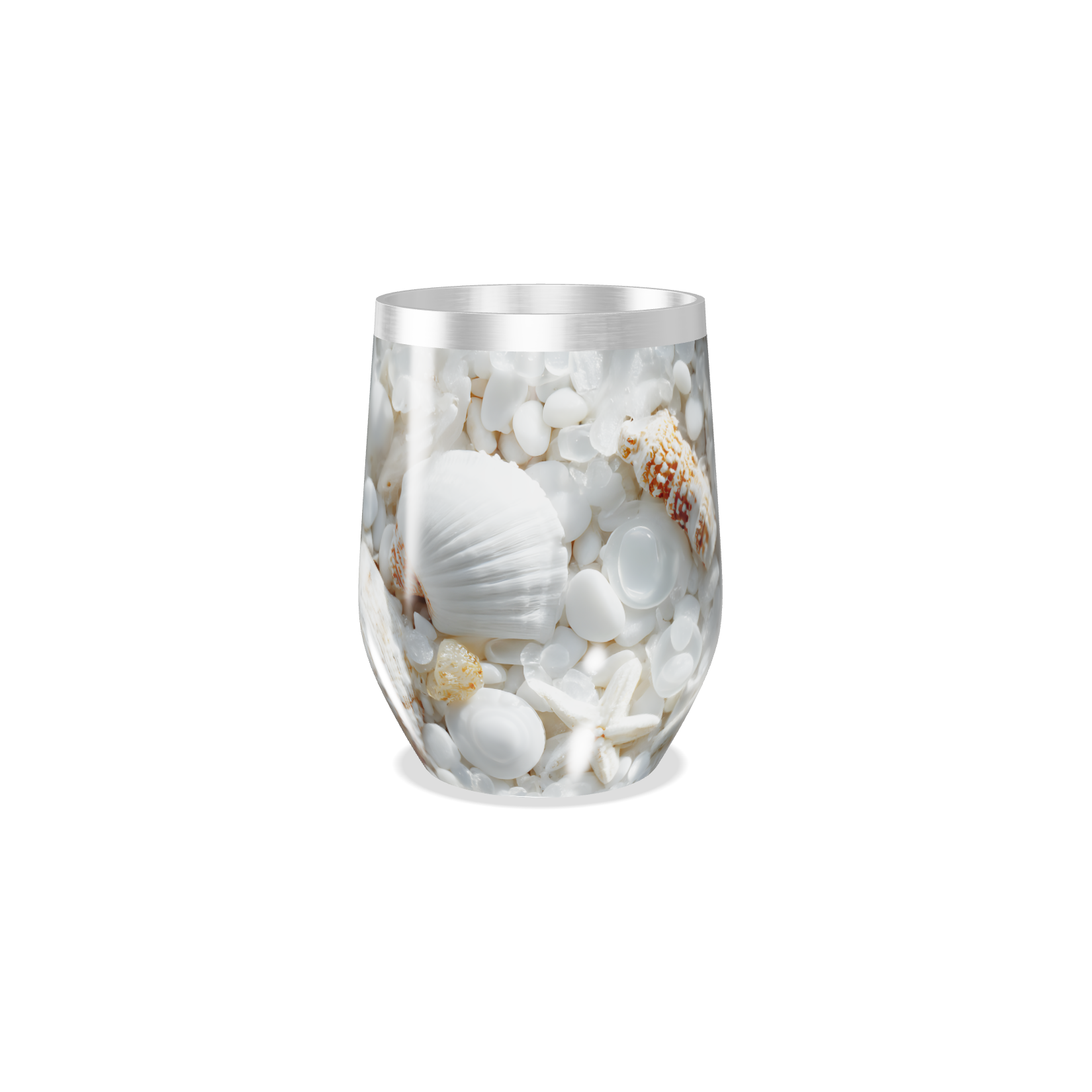 Copo Térmico Slim - Estampa Conchas Marinhas