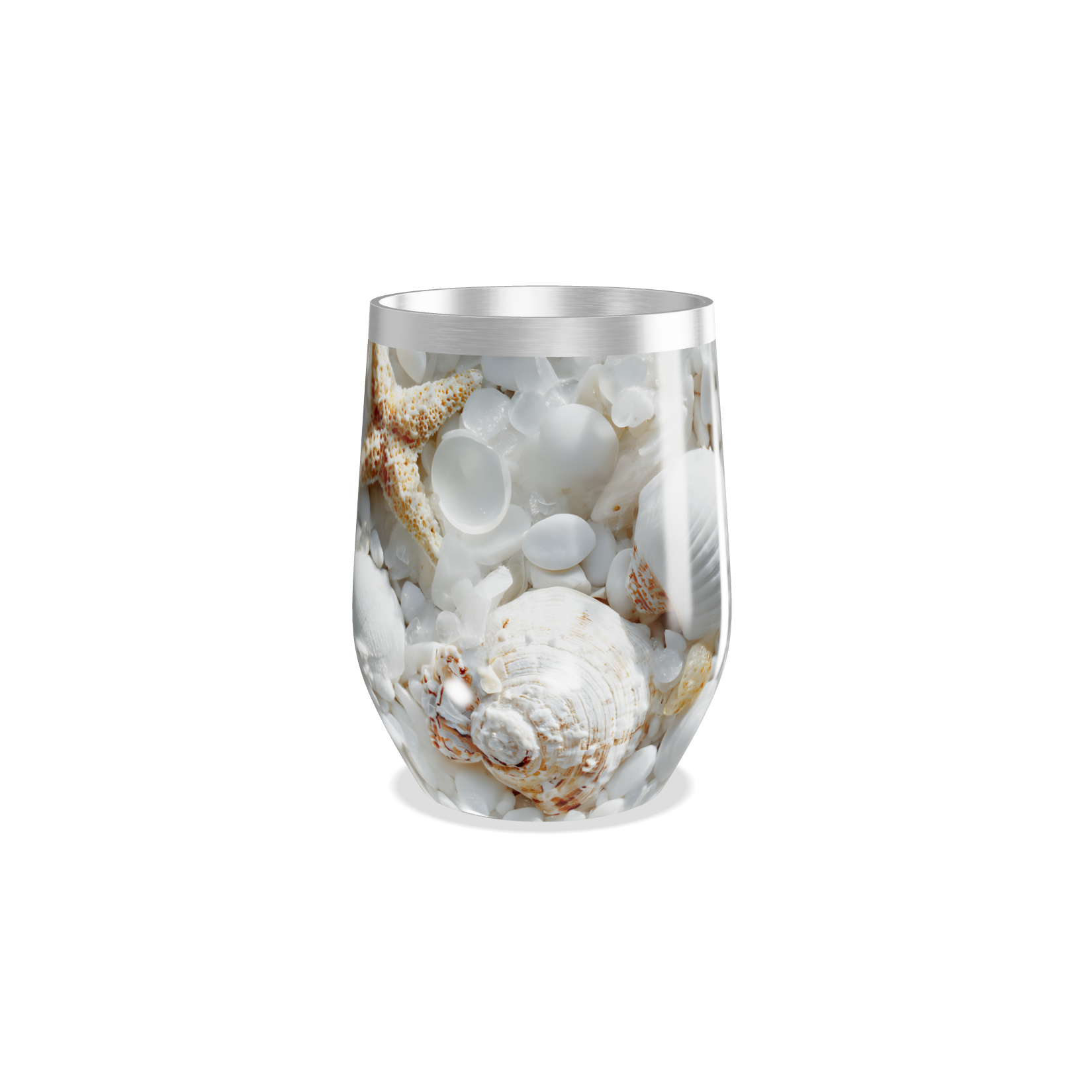 Copo Térmico Slim - Estampa Conchas Marinhas