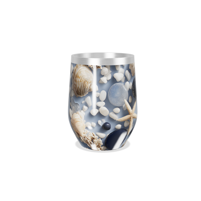 Copo Térmico Slim - Marinho conchas e estrelas