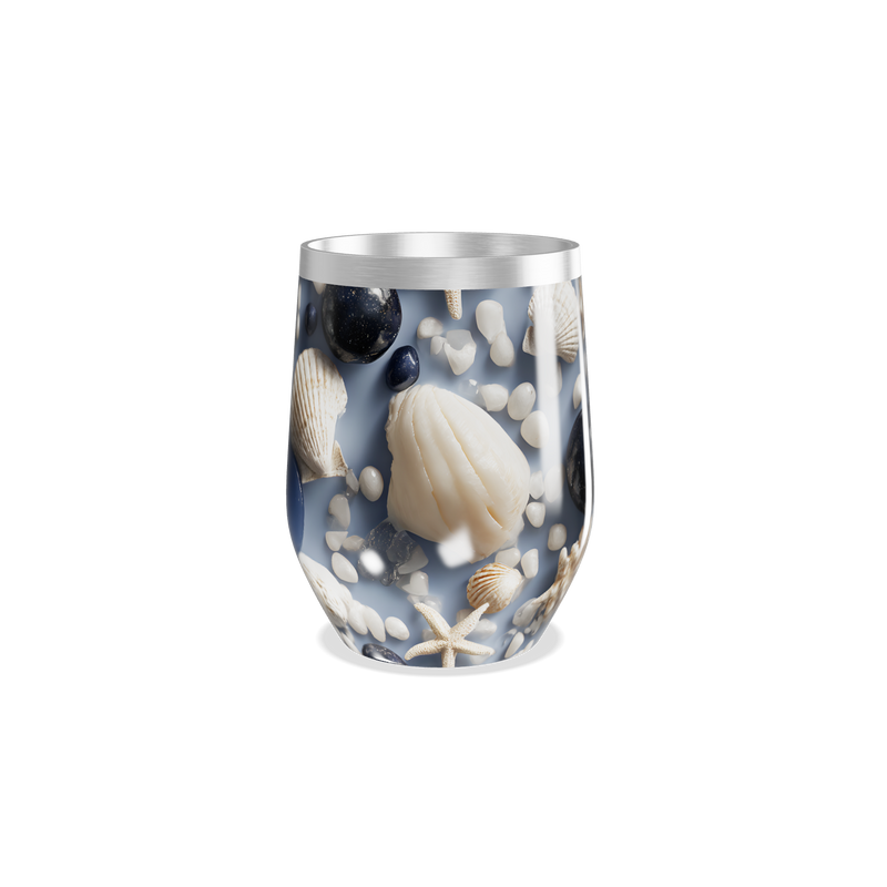 Copo Térmico Slim - Marinho conchas e estrelas