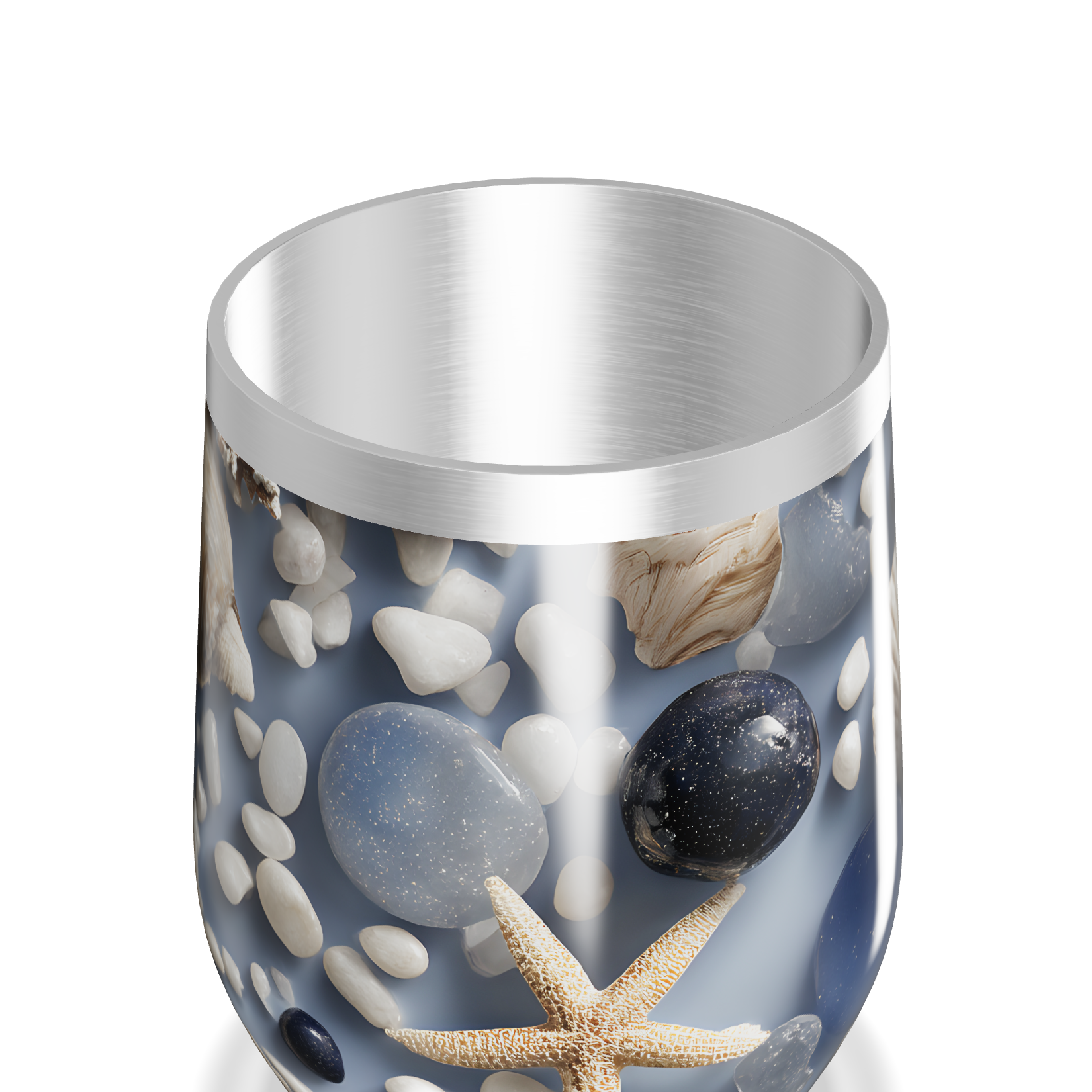 Copo Térmico Slim - Marinho conchas e estrelas