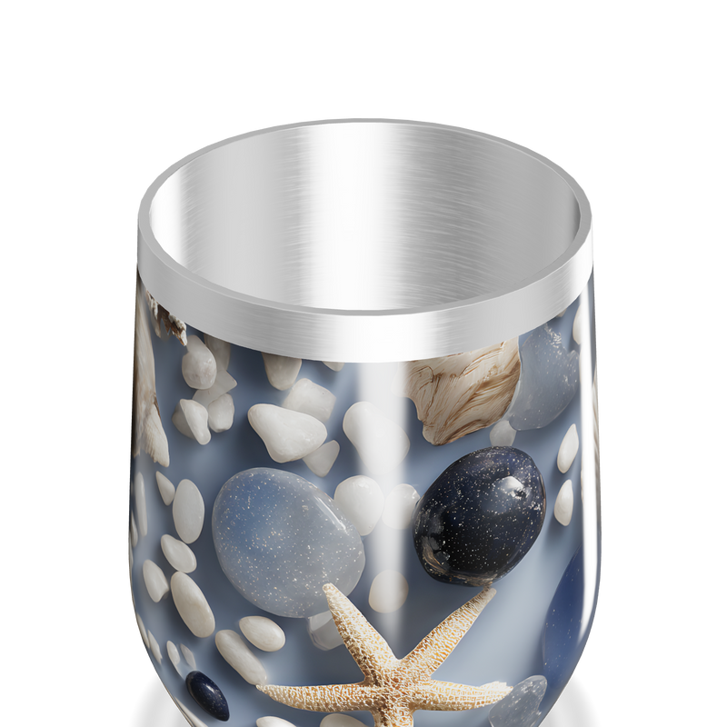 Copo Térmico Slim - Marinho conchas e estrelas