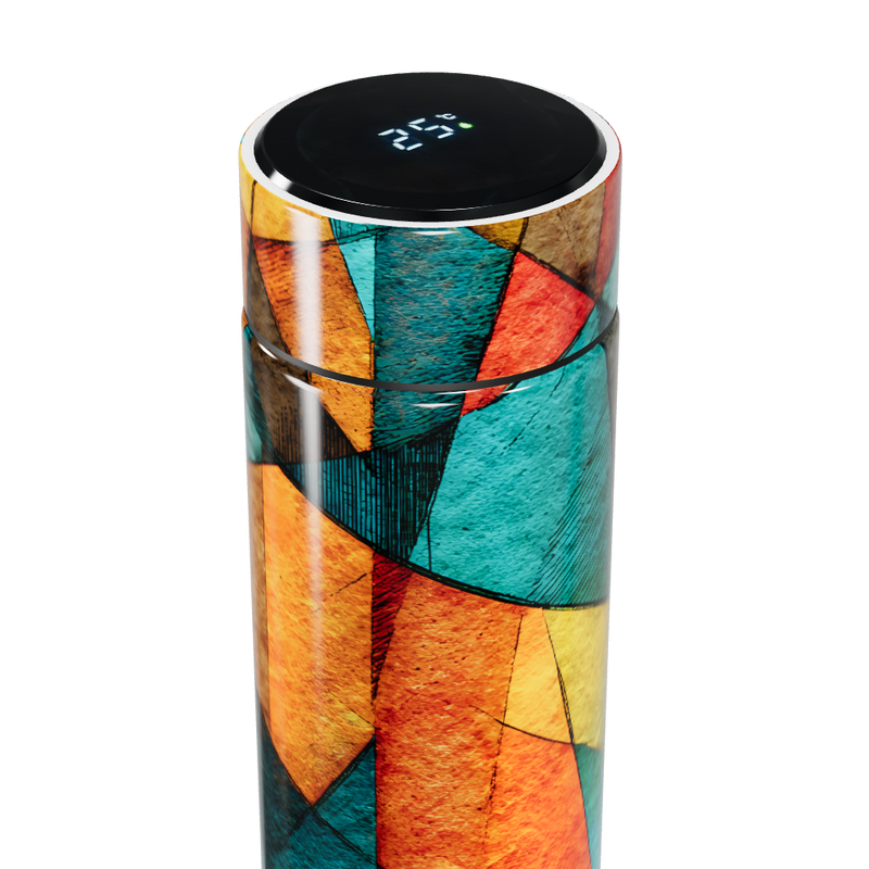 Garrafa Térmica Touch - Colorida Abstrata