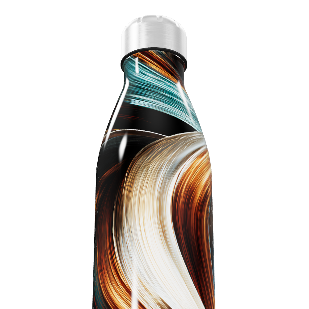 Garrafa Inox - Estampa Abstrata Colorida