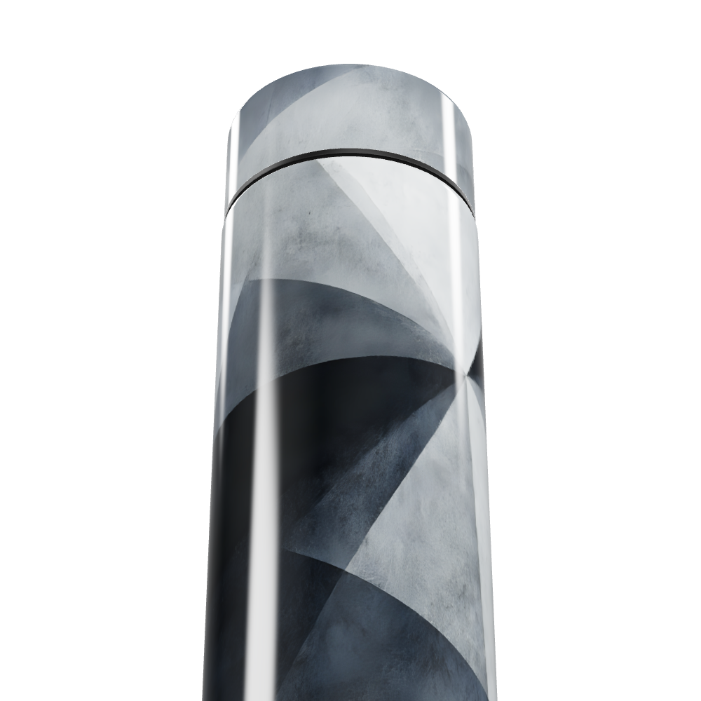 Garrafa Térmica Touch - Design Geométrico Cinza