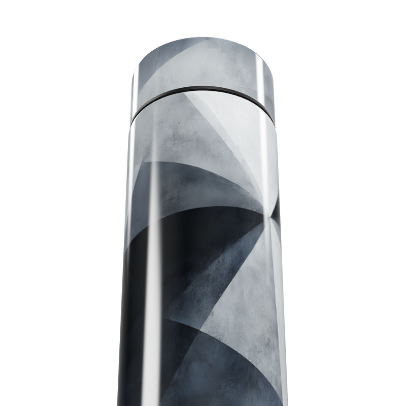 Garrafa Térmica Touch - Design Geométrico Cinza