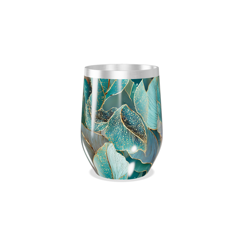 Copo Térmico Slim - Folhas Coloridas Inox