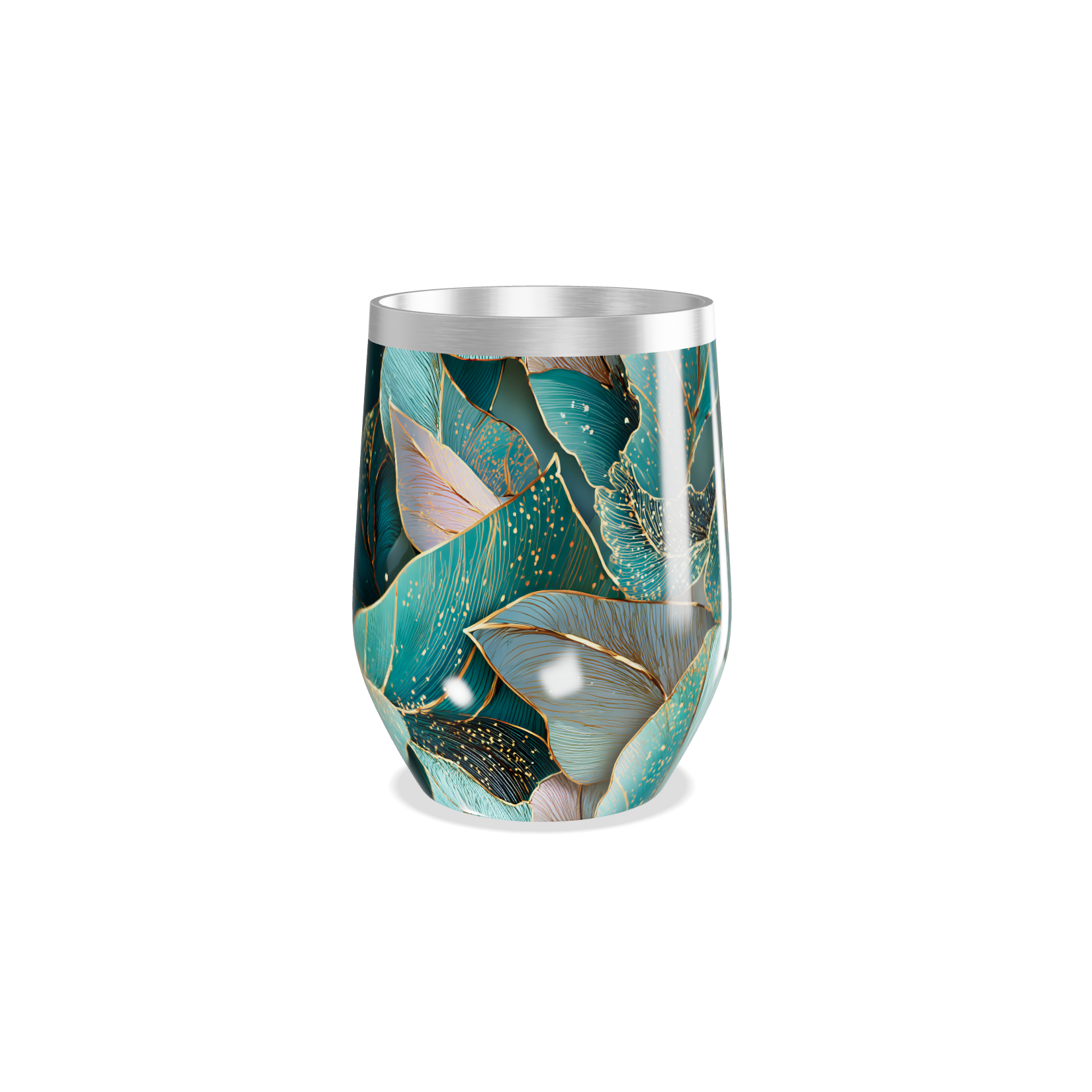 Copo Térmico Slim - Folhas Coloridas Inox