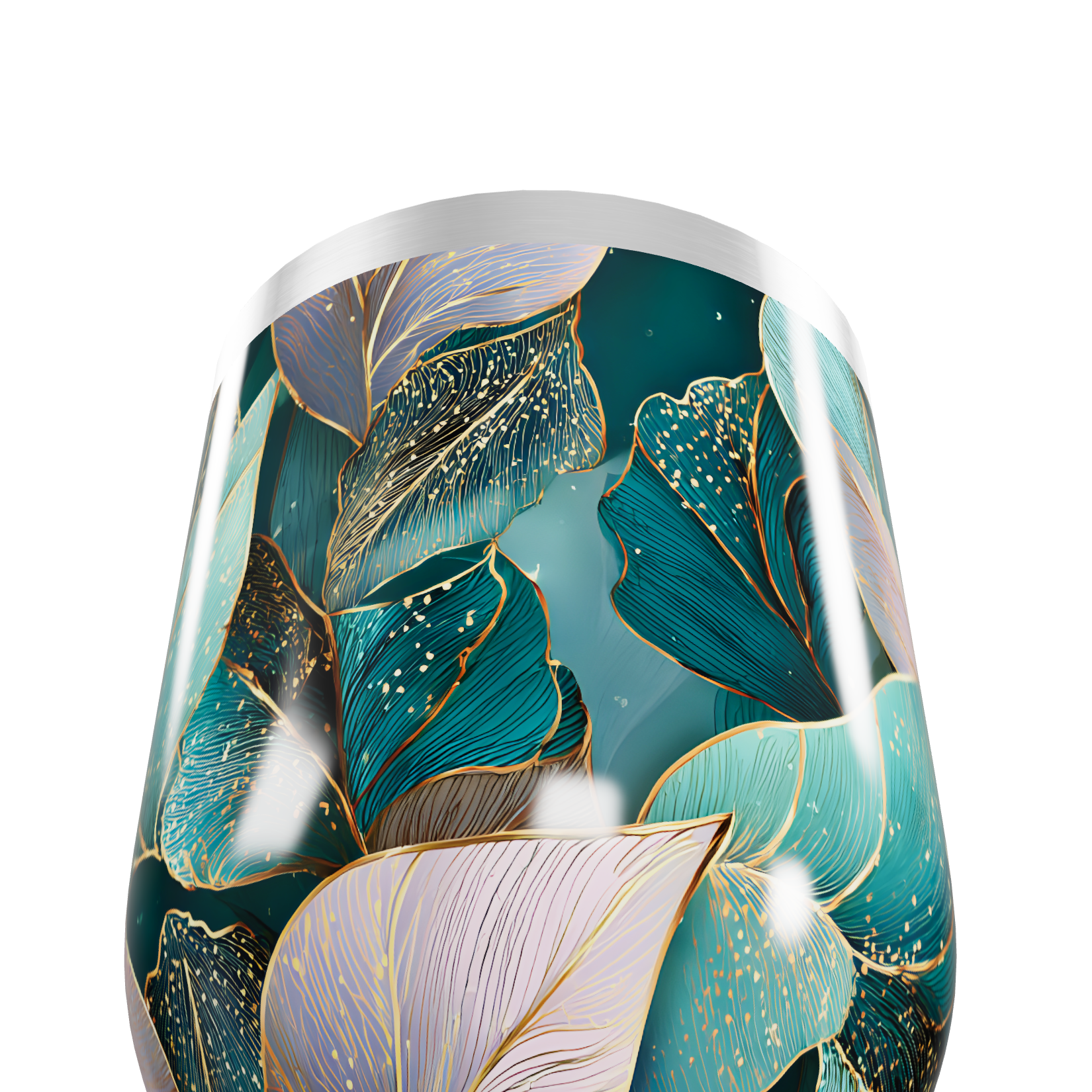 Copo Térmico Slim - Folhas Coloridas Inox