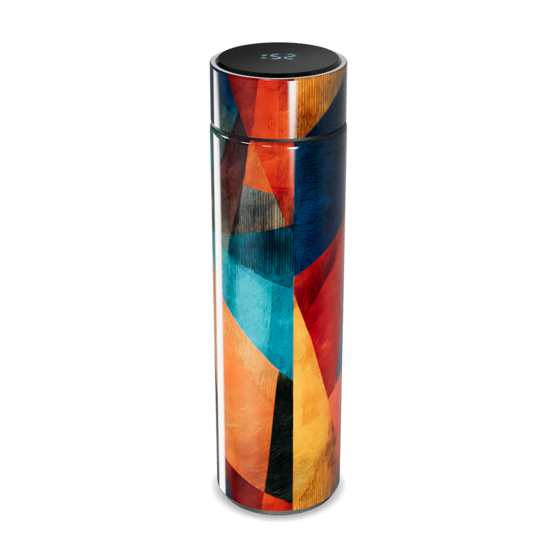 Garrafa Térmica Touch - Estampa Colorida Abstrata