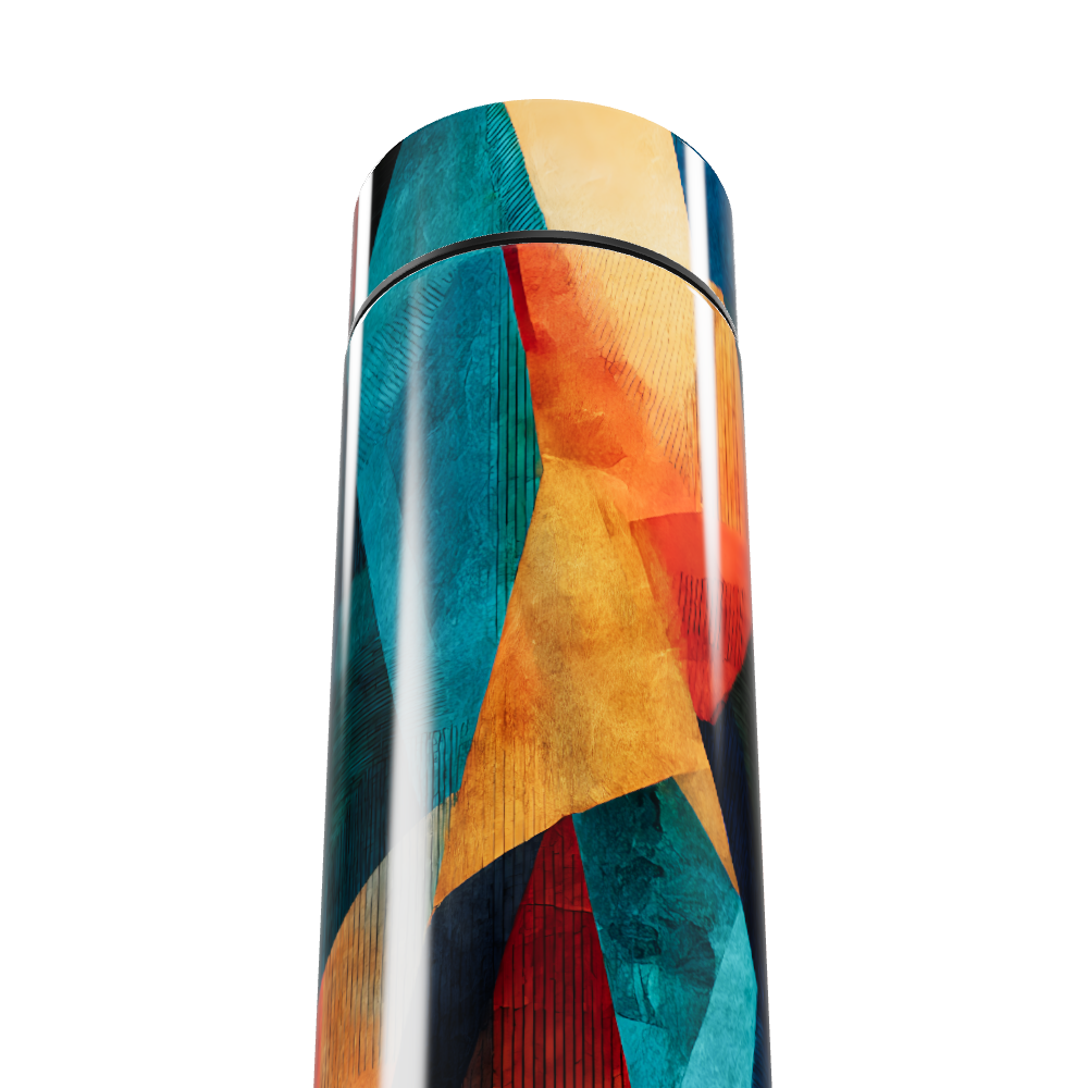 Garrafa Térmica Touch - Estampa Colorida Abstrata